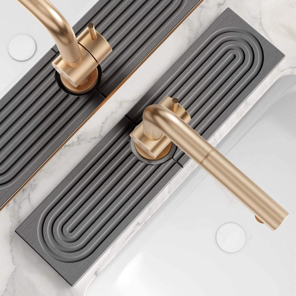 Eormoe kitchen sink mat with diatomite absorbs spills quickly under the faucet