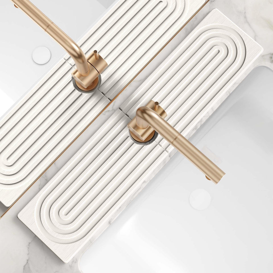 Eormoe large faucet mat with diatomite for fast absorption.