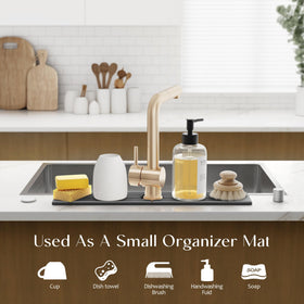 eormoe modern stone mat complements contemporary kitchen decor