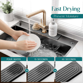 Eormoe sink protector guards countertops from splashes and mess