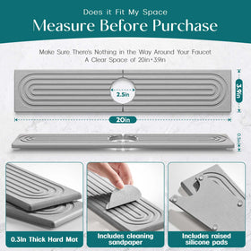 eormoe Sink protector fast-drying tray keeps countertops dry and tidy.