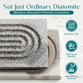 eormoe Stone Drying Mat close-up porous surface highlights quick water absorption