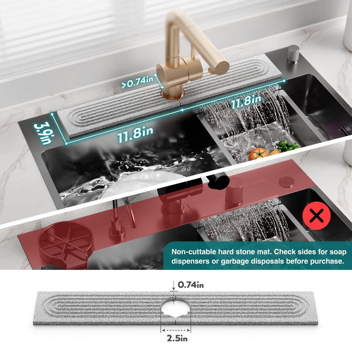 eormoe Stone Drying Mat dishwasher-safe design for easy cleaning