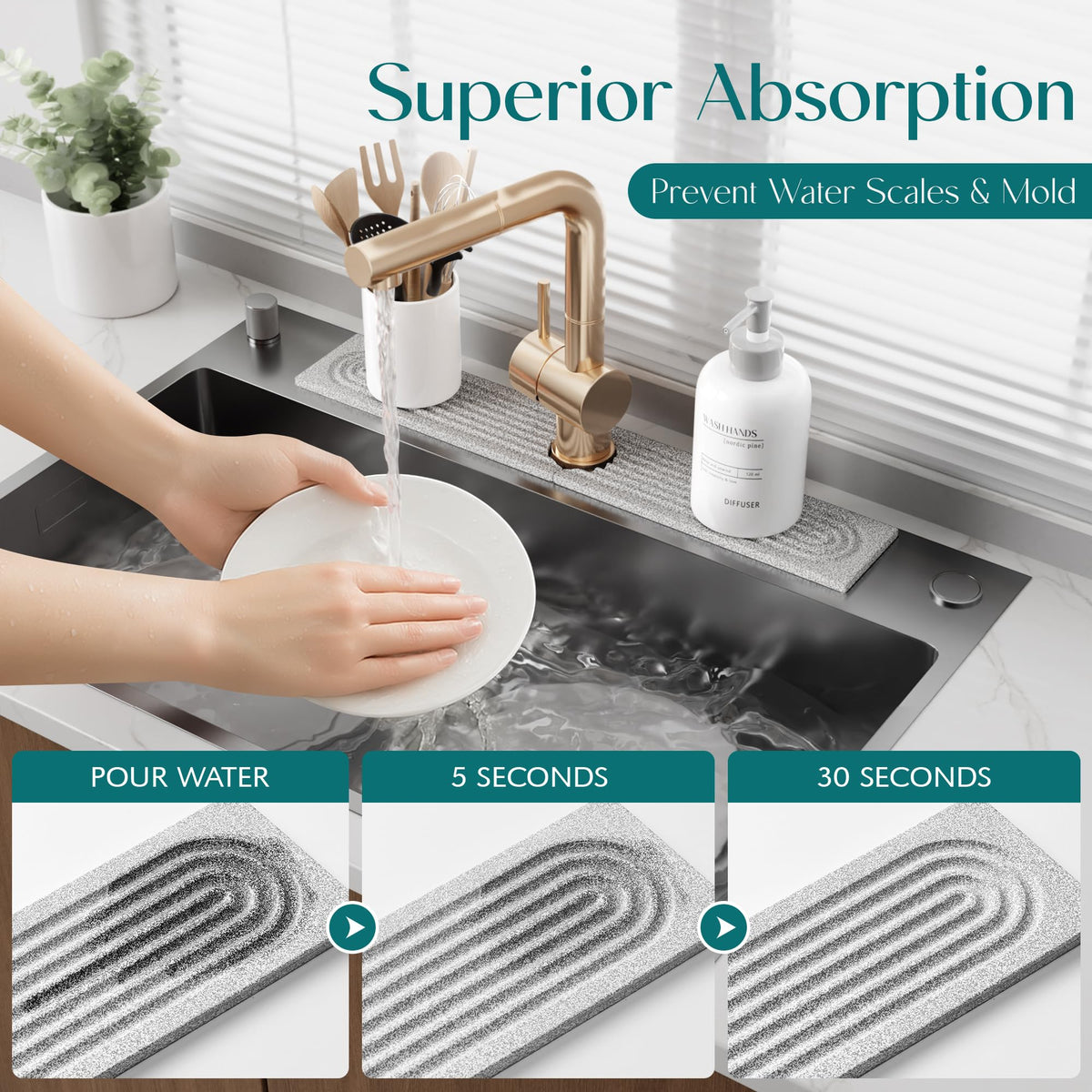 eormoe Stone Drying Mat modern design suitable for contemporary kitchens