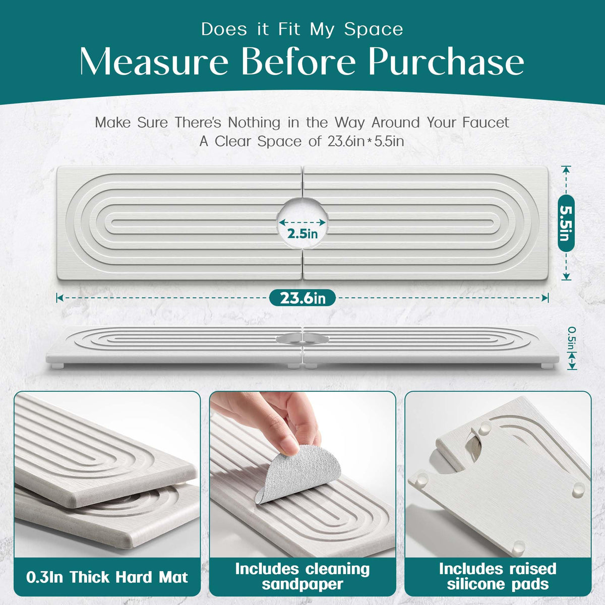 Eormoe stone drying tray on a kitchen counter.