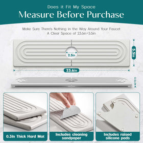 Eormoe stone drying tray on a kitchen counter.