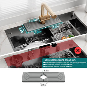 eormoe stone drying tray features modern design for tidy counters.