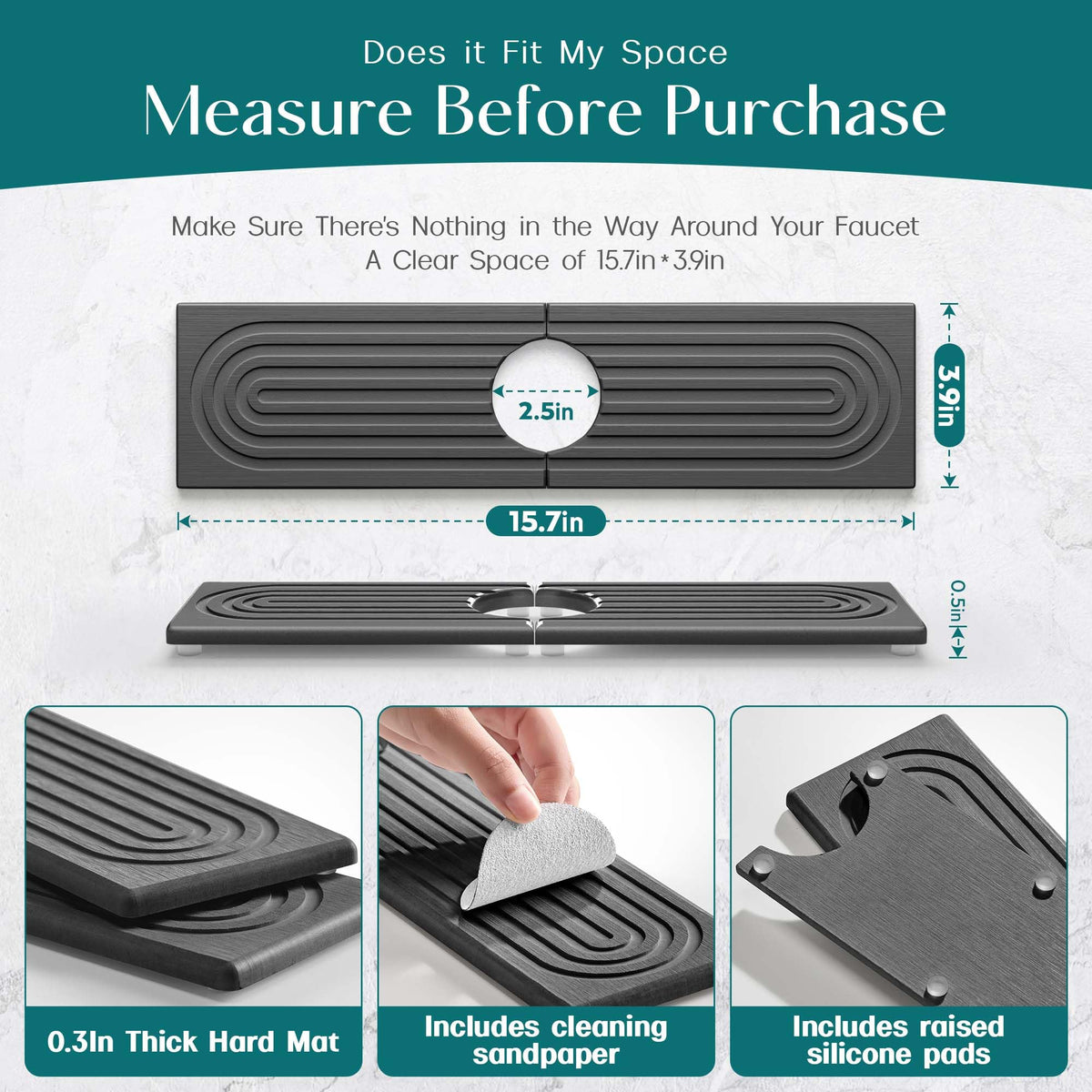 Multi-use Eormoe stone drying tray for soaps, cups, and sponges