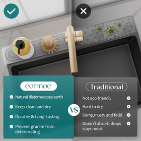 eormoe Surface drying tray helps prevent messy counters after washing.