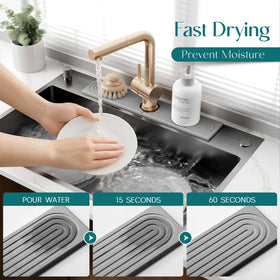 eormoe Diatomite surface with rapid absorption for daily water spills.