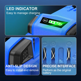 EOTTK 6.0Ah with 4-LED fuel indicator helps monitor charge status