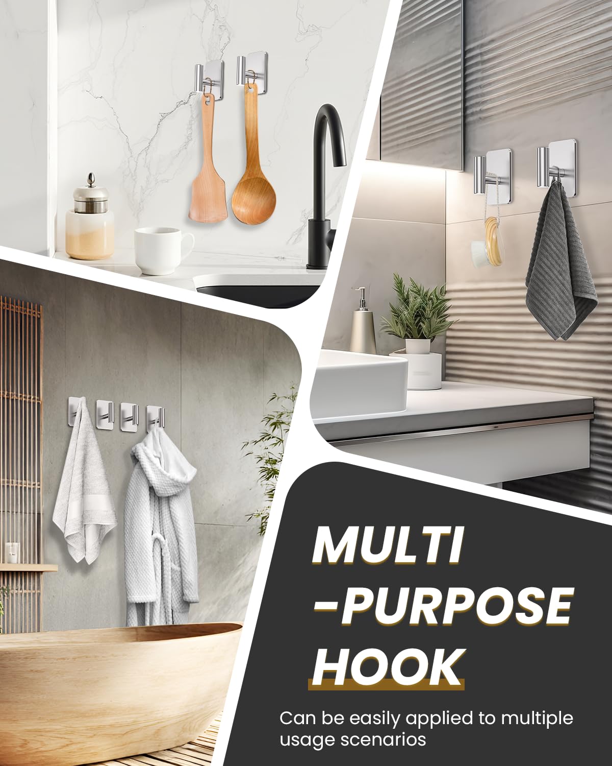 Eowihor hooks support up to 26 lbs for sturdy items