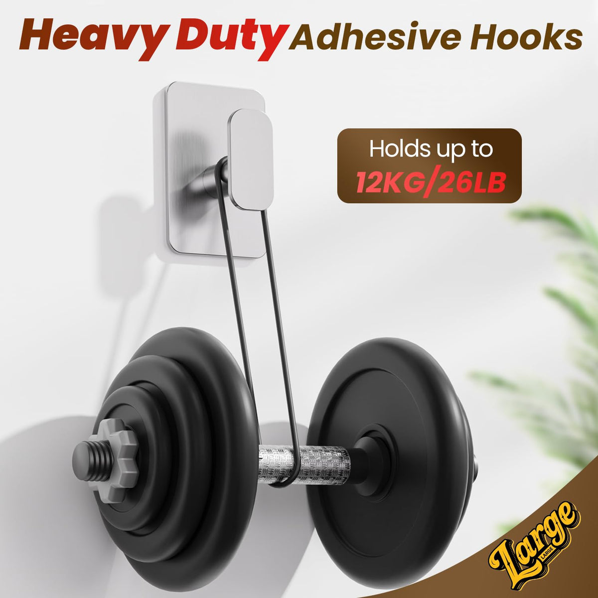 Elegant Eowihor hook for bathroom and kitchen organization.