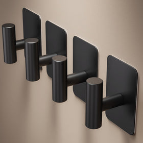 Eowihor adhesive hooks on glass or ceramic surfaces maintain grip.