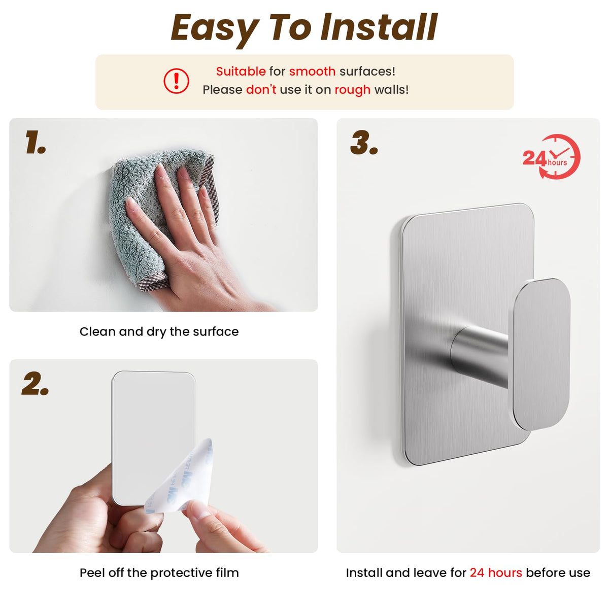 Eowihor secure hanging solution for coats, hats, and umbrellas.
