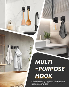 Eowihor versatile hook for bathroom, closet, or office walls.