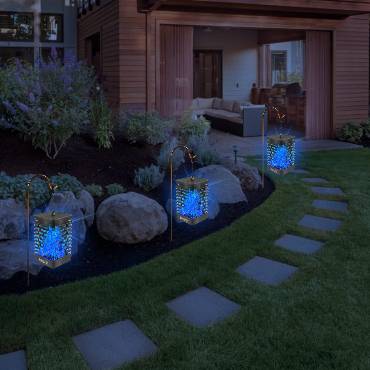EOYIZW dancing-flame glow for porch and yard decor