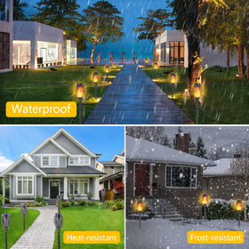 EOYIZW auto on/off dusk-to-dawn feature simplifies outdoor lighting.