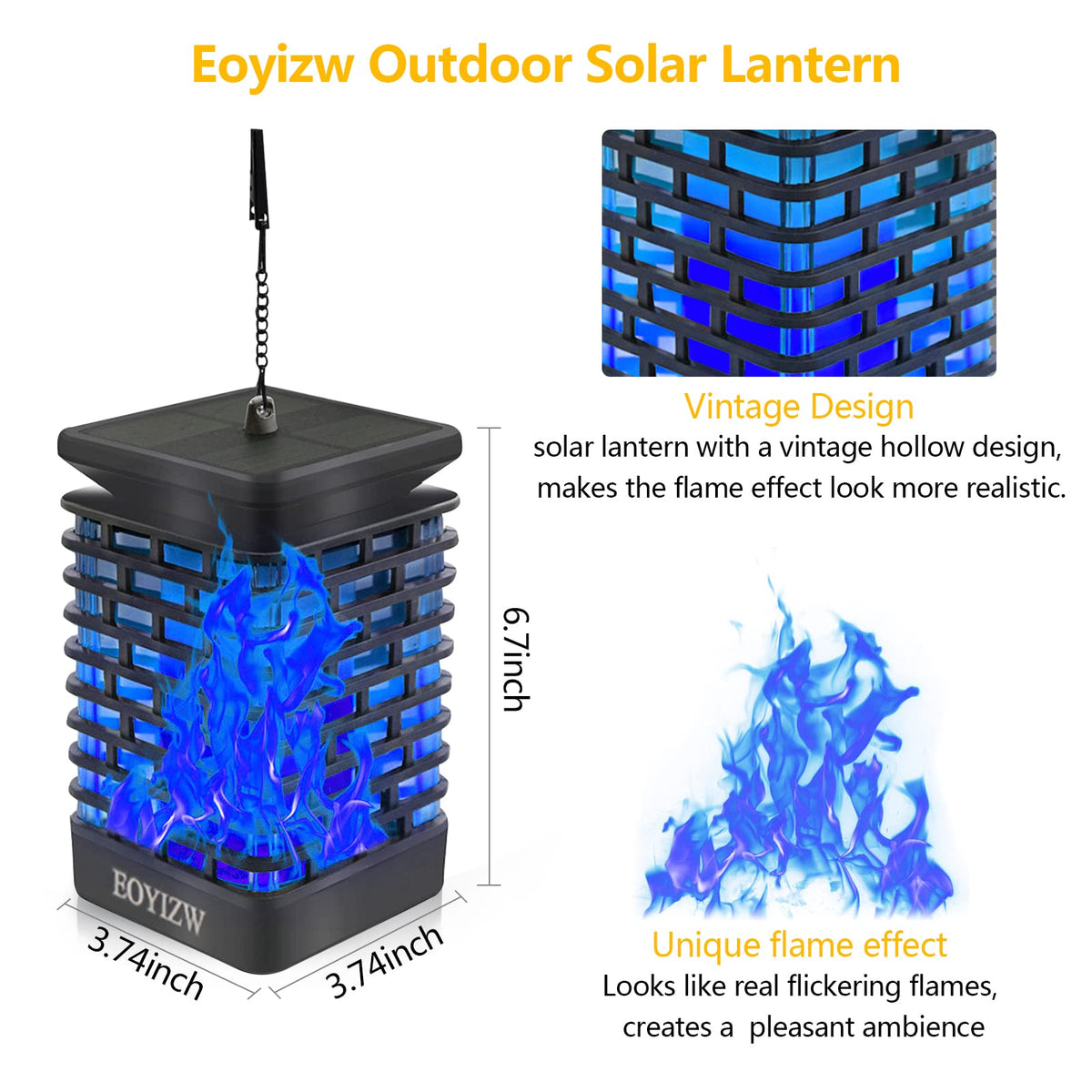 EOYIZW energy-saving lights run long after sunset