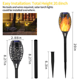 EOYIZW IP65 waterproof tiki torches stay reliable in rain or snow.