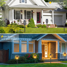 EOYIZW solar lights require no wiring for easy lawn or patio placement outdoors.