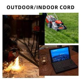 EP flexible extension cord remains pliable in extreme temperatures indoors or outdoors