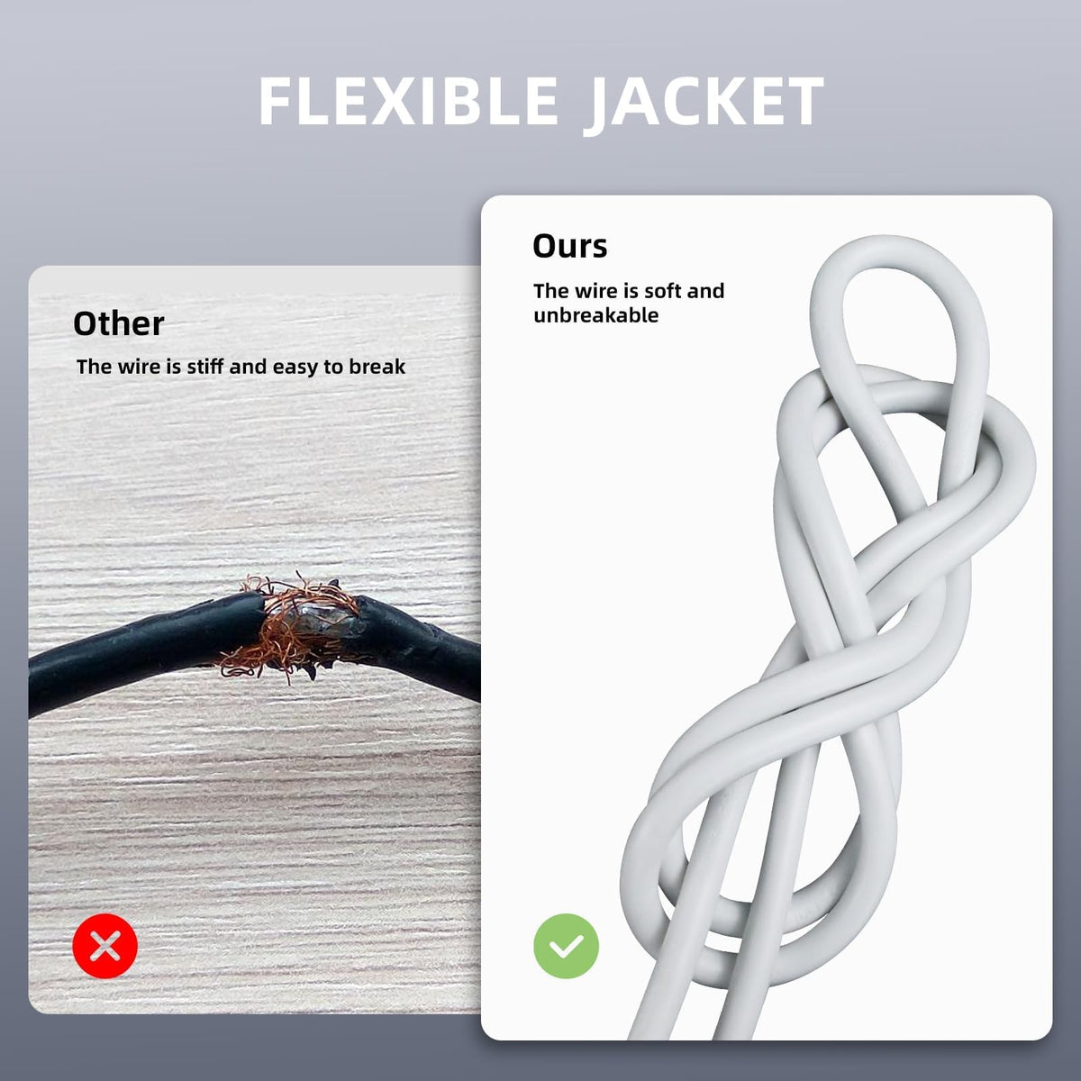 EP all-weather flexibility prevents kinks in cold and hot conditions.