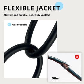 EP weatherproof vinyl jacket extension cord resists moisture and sun exposure