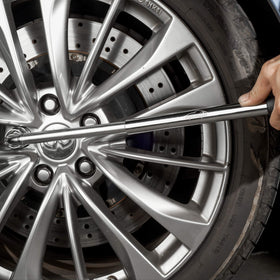 EPAuto lug wrench packed for compact storage in your trunk.