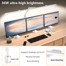 EPABINA 47-inch monitor light bar delivers wide coverage for two screens and workspace