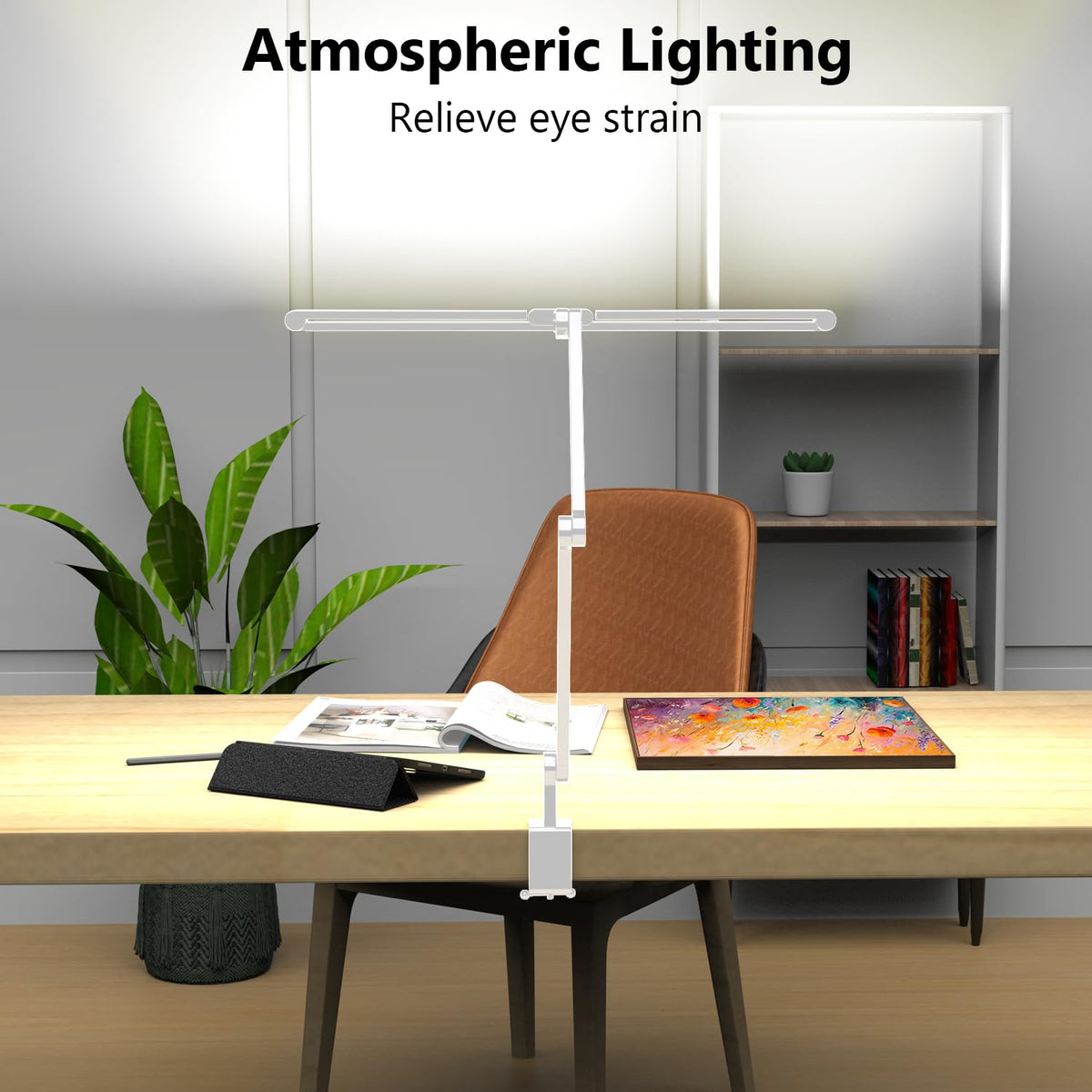 EPABINA 7-joint adjustable desk lamp enables precise vertical and horizontal lighting angles