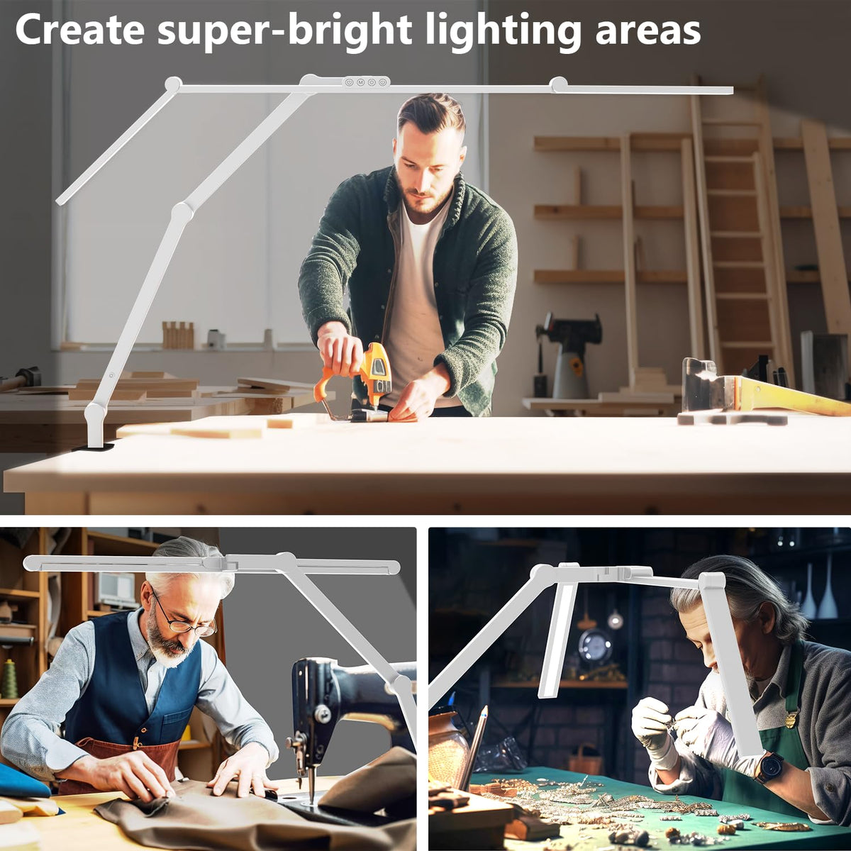 EPABINA ambient lighting with smart sensor adapts brightness for comfortable work