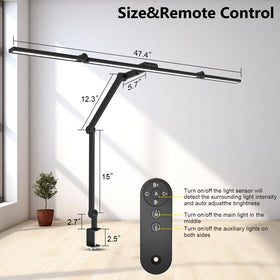 EPABINA sturdy desk clamp keeps the lamp securely mounted
