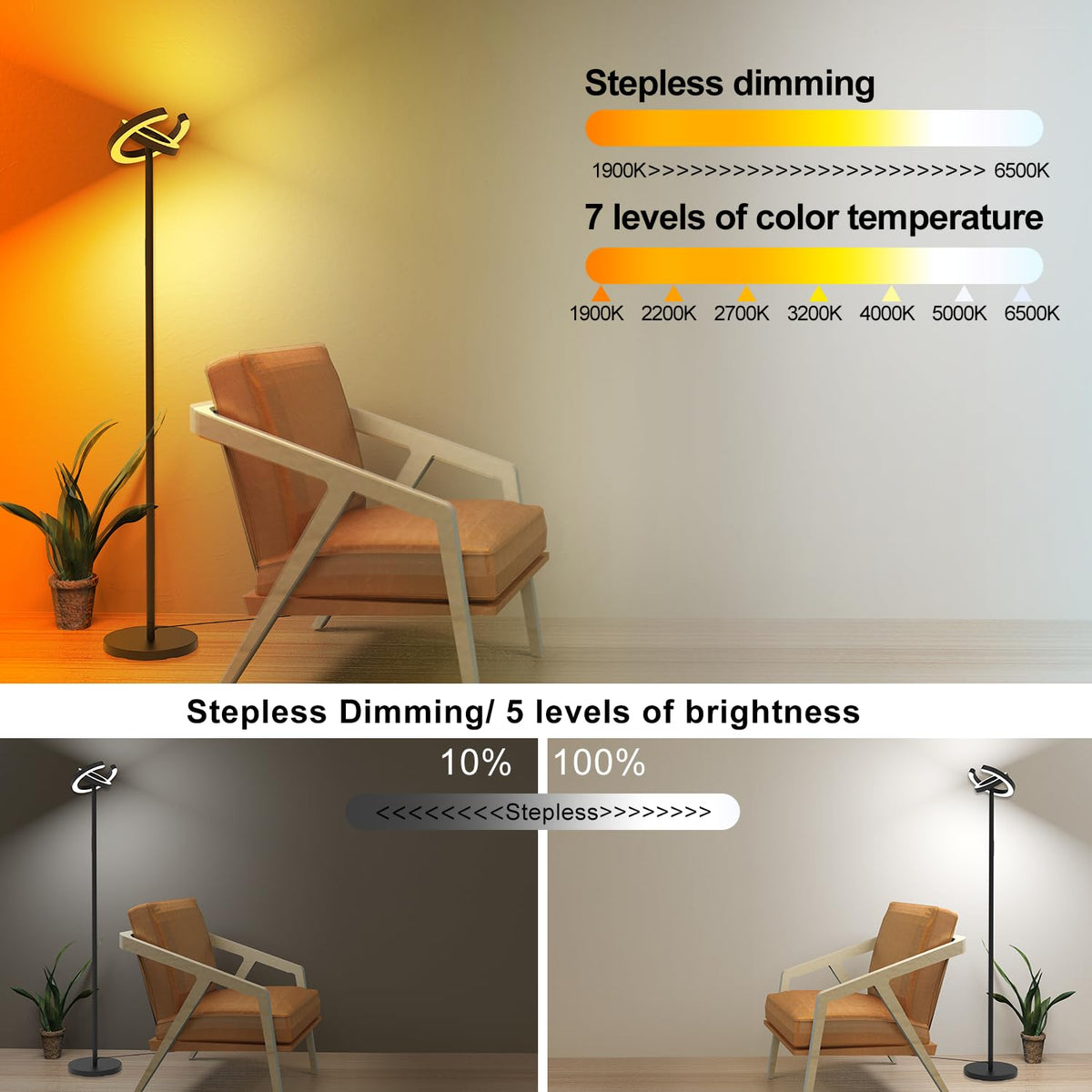 EPABINA modern design blends with any decor while offering adaptable lighting.