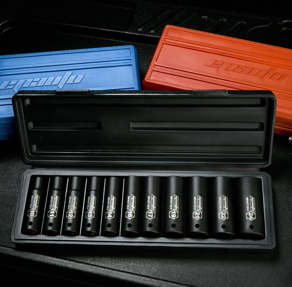 EPAuto 6-point deep sockets provide a secure grip on fasteners.