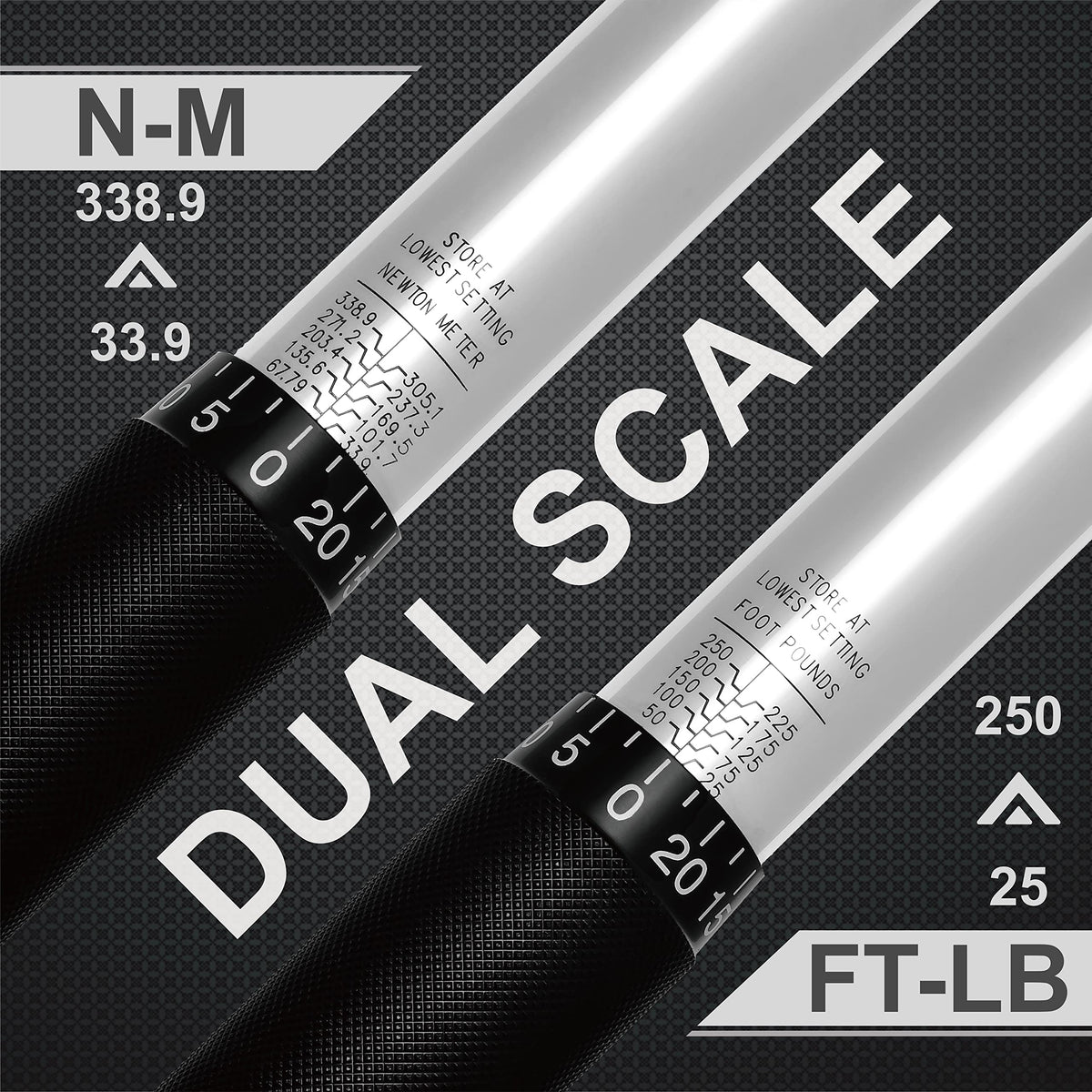 EPAuto high-contrast dual-range scale makes torque readings quick.