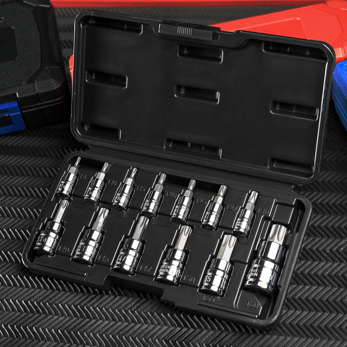 EPAuto 1-4 drive Torx row with T8-T30 for versatile repairs