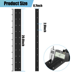 EPHECH black 20-inch hinges side view for clean installation