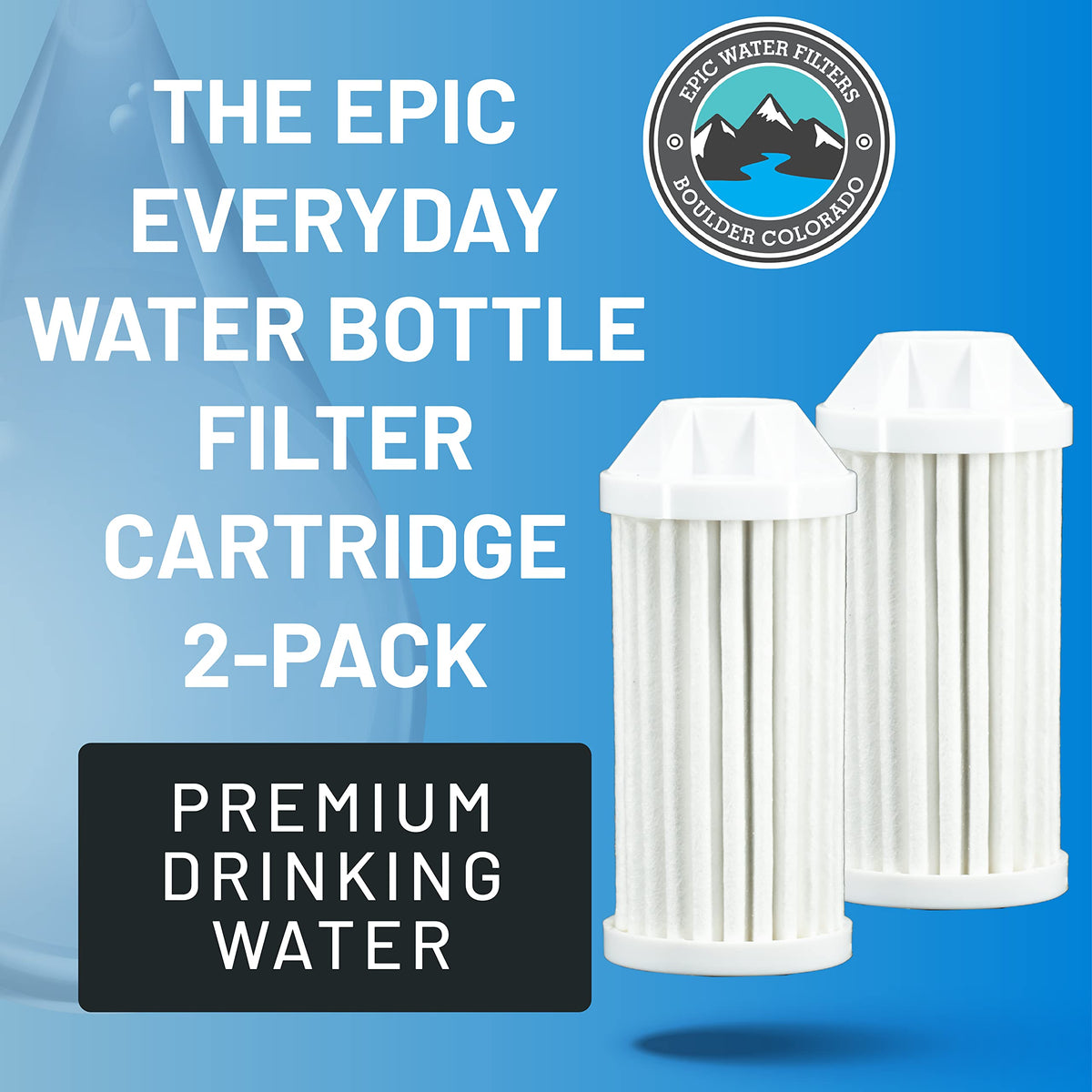 Epic Everywhere CoreXchange close-up illustrating advanced filtration for tap and outdoor water