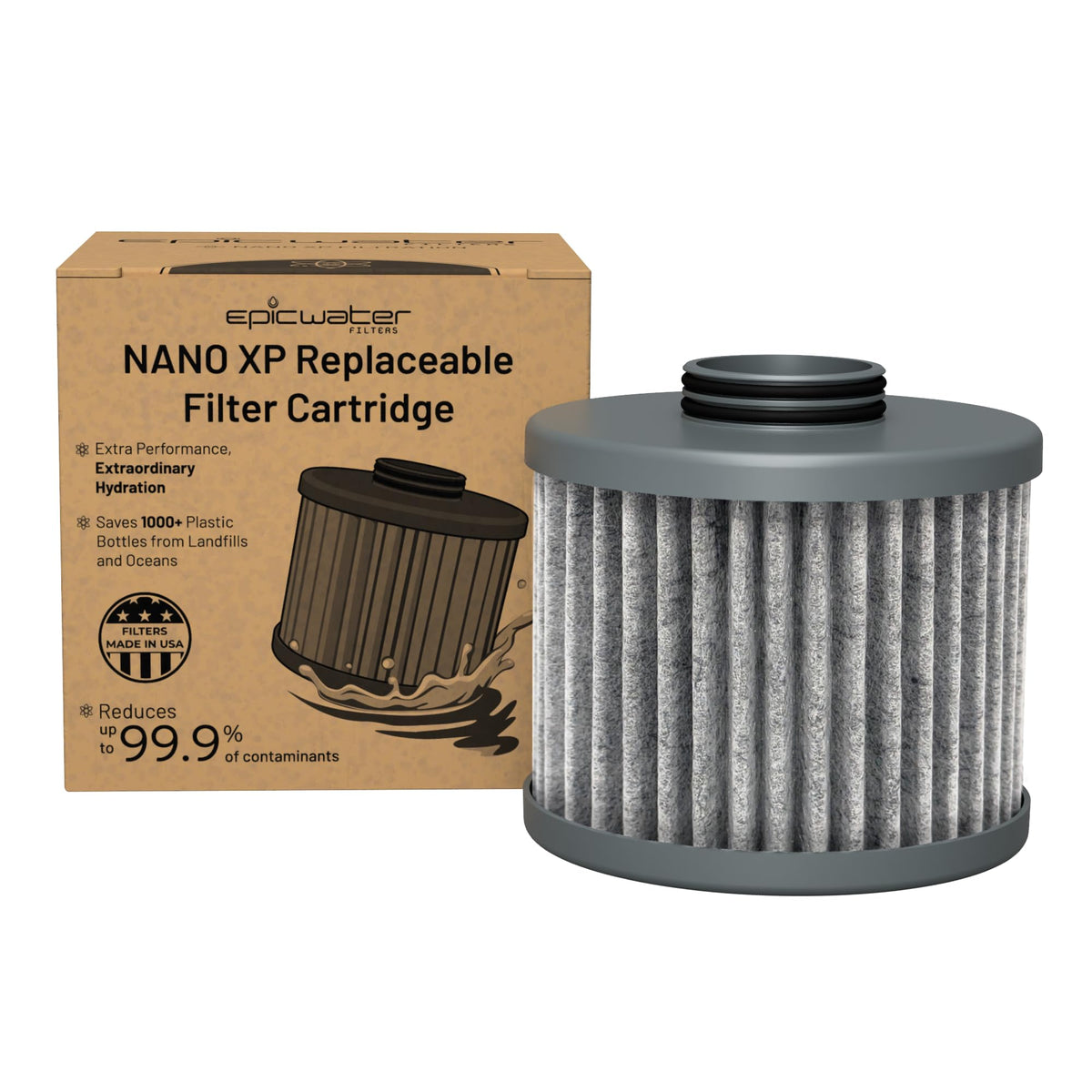 Epic Nano XP front view of a sleek water filter for easy kitchen use