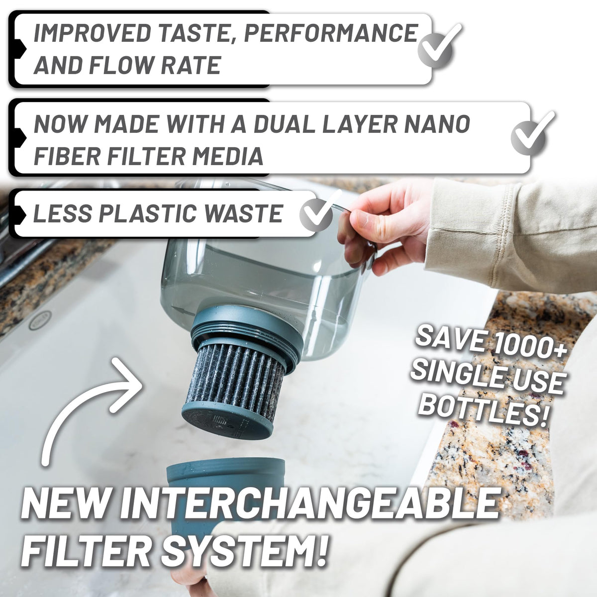 Epic Nano XP filter compartment highlights nanofiber cartridge design.