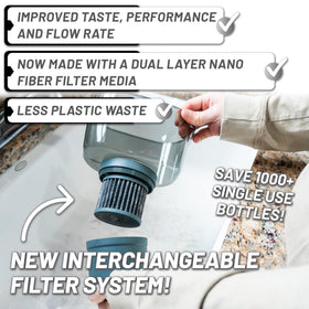Epic Nano XP filter compartment highlights nanofiber cartridge design.