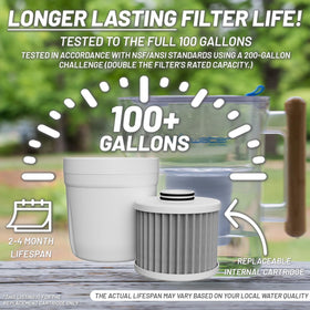 Replacement inner cartridge reducing plastic waste and bottles