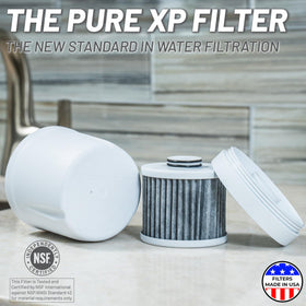 Close-up of Epic Pure XP cartridge highlighting premium filtration media.