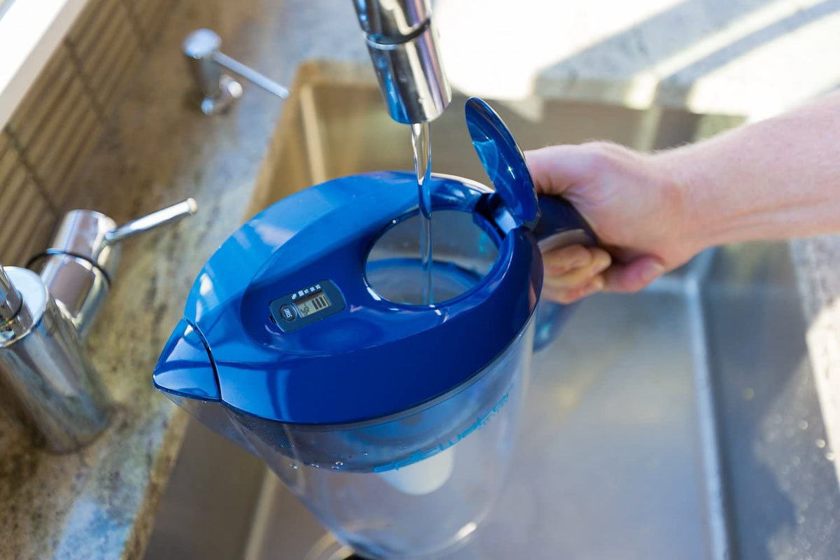 Epic Water Filters Pure XP water pours to show clear taste with filtration