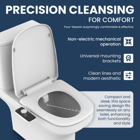 Epica bidet handheld-sprayer provides convenient spray control for targeted cleansing.