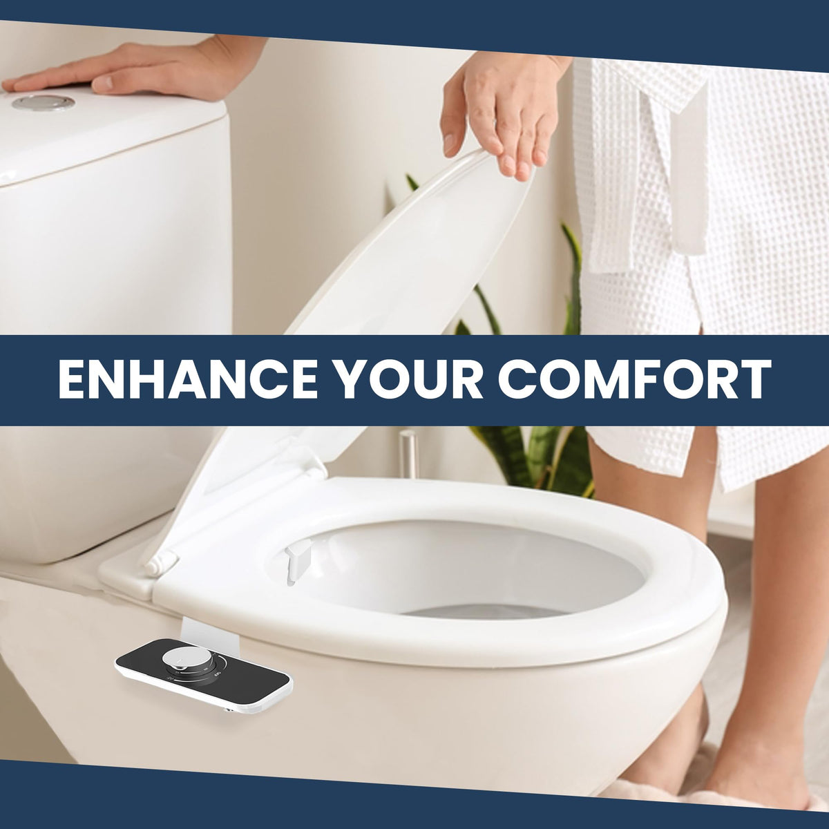 Epica bidet universal-fit ensures compatibility with most standard toilets.