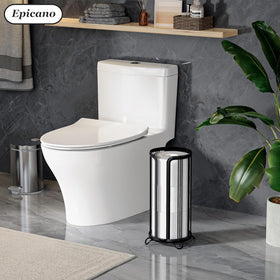 Epicano raised base keeps paper clean and off the bathroom floor.