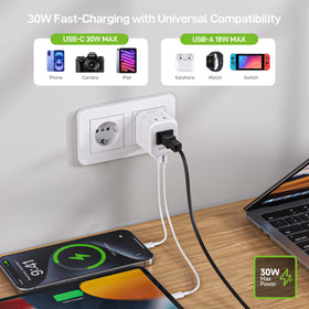 EPICKA dual-use adapter used in US settings as wall outlet extender.