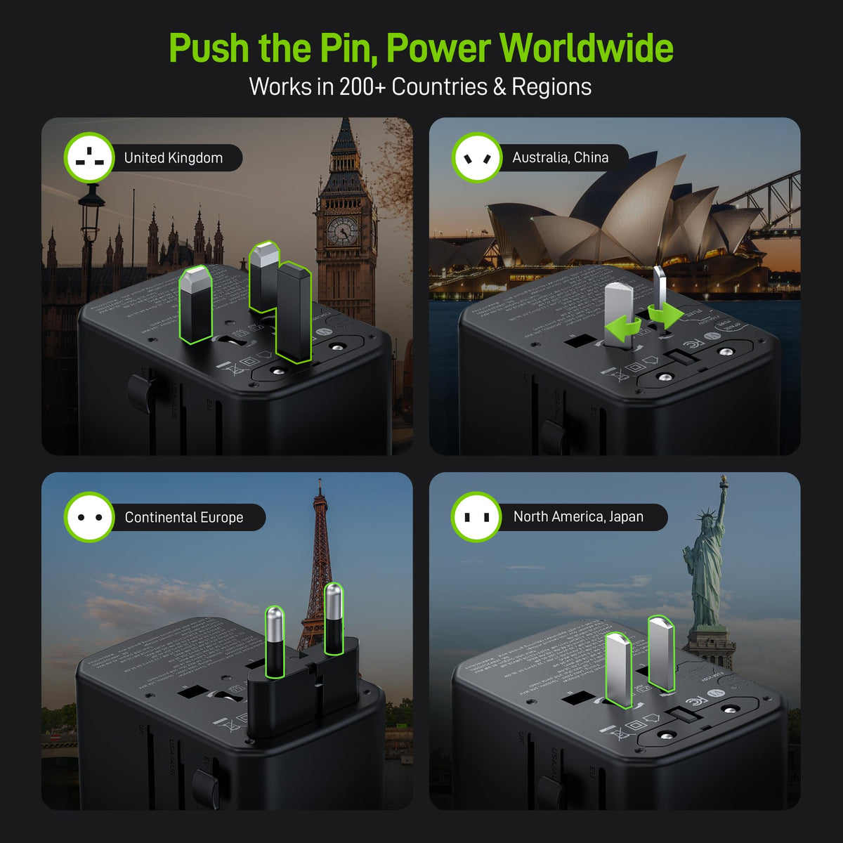 EPICKA Pulse Duo 65W travel case keeps cords organized.